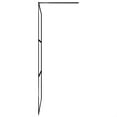 thumbnail image 2 of Casafoyer Walk-in Shower Wall with Clear ESG Glass Black 39.4"x76.8", 2 of 2