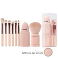 thumbnail image 1 of Fiudx Pinceles de Maquillaje, Set Compacto de Retroceso para Rubor, Colección de Pinceles de Precisión para Ojos, Herramientas de Cabello Natural Duraderas, para Uso Doméstico y de Viaje, Ideal para, 1 of 1