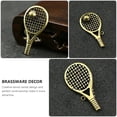 thumbnail image 2 of Miangastore Sport Keychain Tennis Racket Golden 1Set 1.8x1.1in, 2 of 9