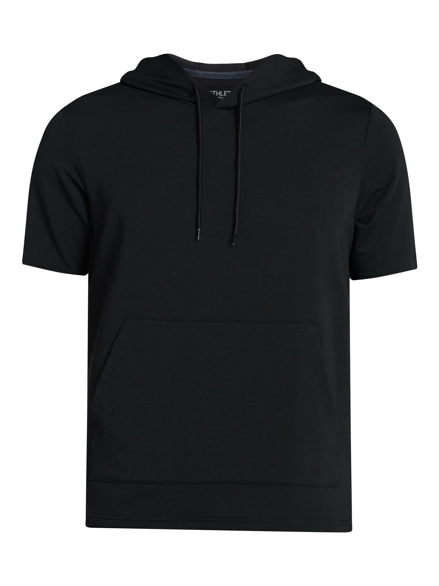 Athletic Works Men's and Big Men's Performance Coach Style Short Sleeve Hoodie Sweatshirt, Sizes XS-5XL