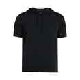 thumbnail image 3 of Athletic Works Men's and Big Men's Performance Coach Style Short Sleeve Hoodie Sweatshirt, Sizes XS-5XL, 3 of 5
