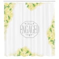 thumbnail image 3 of Ambesonne Wedding Shower Curtain, Roses and Leaves, 69"Wx75"L, Yellow and Green, 3 of 3