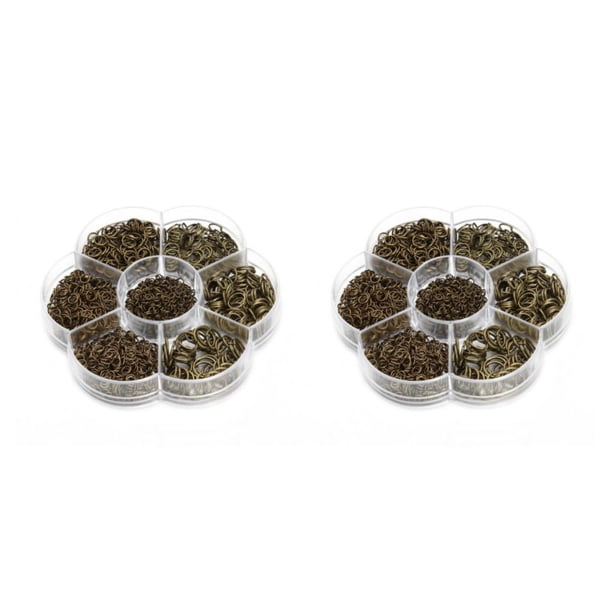 Collares pulseras anillos de salto abiertos Cateissary 1450 unids/set Bronce rojo 3-10mm DIY artesanía hecha a mano