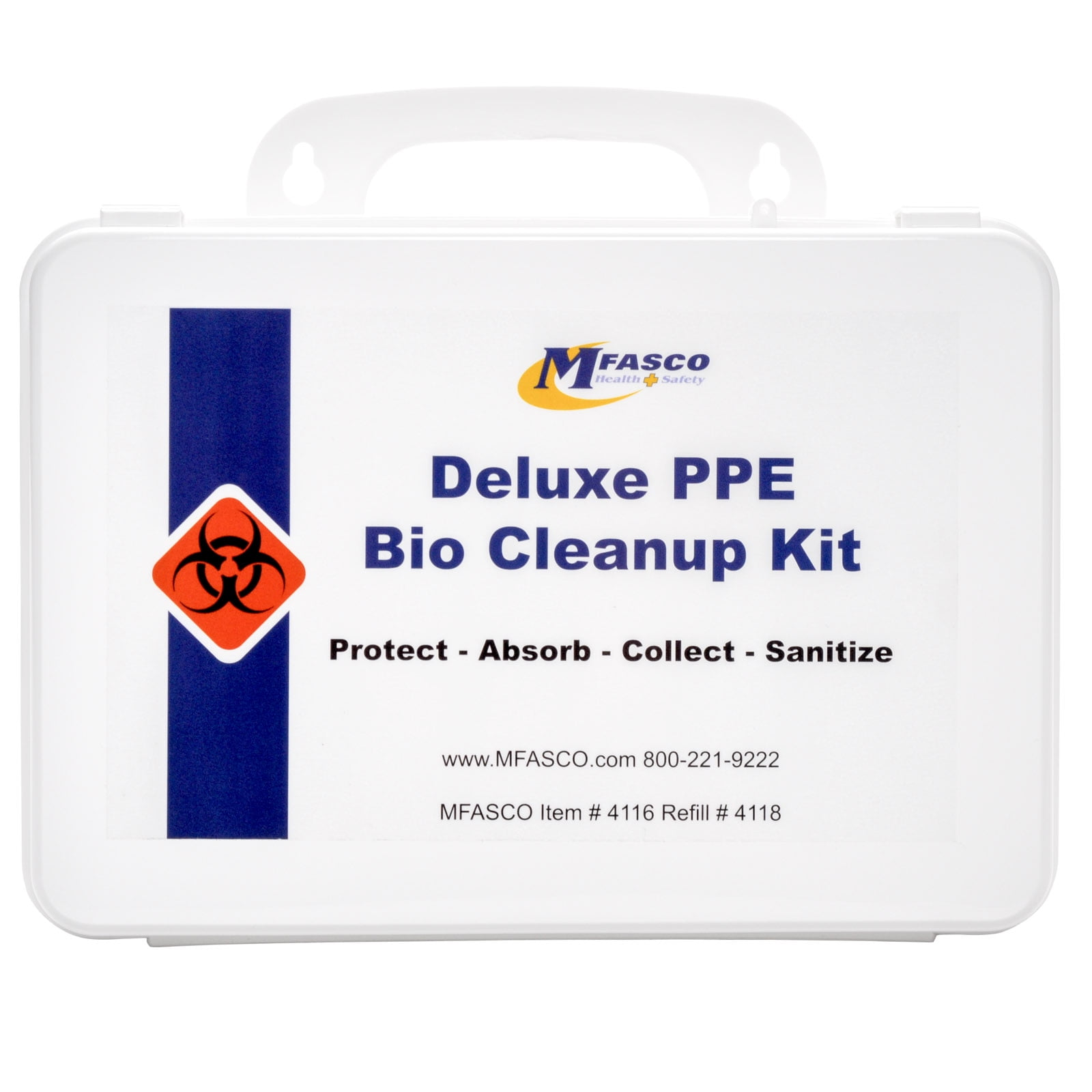 PPE & Clean Up Kit Deluxe in Plastic Case MFASCO