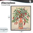 thumbnail image 4 of Stupell Industries Contemporary Chili Peppers in Hot Sauce Vase Black Framed Giclee Art, 11 x 14, by The Prints Vibe, 4 of 8