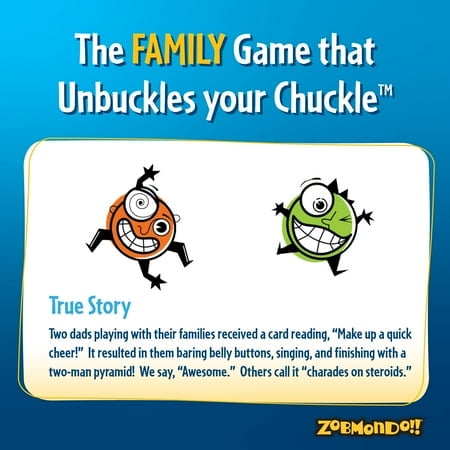 Zobmondo!! Dont Make Me Laugh! Silly Charades Party Game, Hilarious Fun for Families and Kids, Award-Winning Kids’ Game