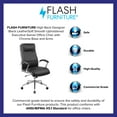 thumbnail image 4 of Flash Furniture High Back Designer Black LeatherSoft Smooth Upholstered Executive Swivel Office Chair with Chrome Base and Arms, 4 of 7