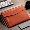 thumbnail image 2 of FFIY File Folder Organizer PU Leather File Jackets Document Holder Project Pockets with Magnetic Closure Button and Inner Bag for A4 Letter Size Paper (Black), 2 of 8
