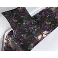 thumbnail image 3 of Halloween Bed Runner Set, Spooky Skull Pattern with Exotics Leaves Bohemian Artwork Modern, Decorative Bedding Scarf & a Pillow Sham for Hotels Homes, Twin, Dark Magenta and Multicolor, by Ambesonne, 3 of 3