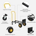 thumbnail image 2 of GARVEE 800lbs Capacity Convertible Hand Truck Dolly, 3-in-1 Heavy-Duty Steel Foldable Moving Dolly Cart with EVA Wheels,Orange, 2 of 7