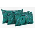 thumbnail image 3 of Vargottam Lumbar Pillow Cover - Decorative Pillow Covers 24x12 Inches, Printed Teal Blue Theme Pillowcase, Decorative Lumbar Cushion Covers, 3 of 4