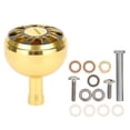 thumbnail image 1 of 38MM All Metal Fishing Wheel Handle Modification Power Knob Reel for 2000-6000 Model Spinning ReelsBlack Gold, 1 of 10