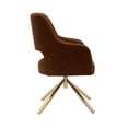 thumbnail image 4 of Mid-Century Modern Water and Stain Resistant Boucle Fabric Upholstered Swivel Accent Chair, Rust Orange, 4 of 5