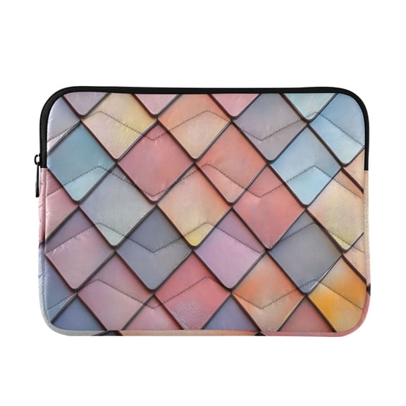 FORMRS 13-13.3 inch Laptop Sleeve Case Soft Carrying Quilted Computer Bag Cover, Pink Shimmering Pattern