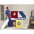 thumbnail image 2 of JACKPOT Solid Wood Prince & Princess Low Loft Bed in White/Red/Yellow, 2 of 6