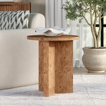Anders 20" Wide Burled Side Table in Honey Burl