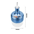 thumbnail image 3 of Super Bright Rechargeable LED Bulb | 60W Dimmable Emergency Lantern USB Charging, 3 Modes, Waterproof, 4800 Lumens, Portable Indoor Outdoor Camping Light, Blue, 17x8cm, 3 of 8