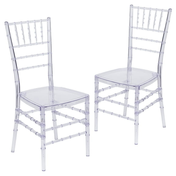 Flash Furniture Flash Elegance Crystal Ice Blue Stacking Chiavari Chair, Set of 2