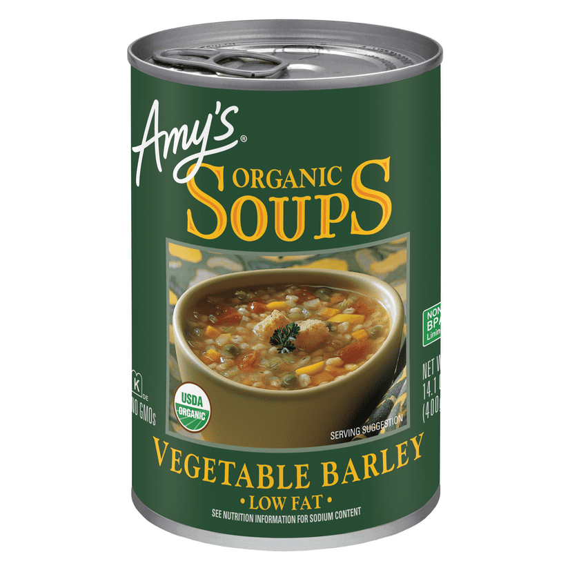 Amy's Organic Vegetable Barley Soup, Low Fat, Vegan, 14.1Ounce