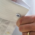 thumbnail image 2 of Tangled Cassette Tape All You Need is Love Round Cufflink Set Silver Color, 2 of 6