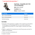 thumbnail image 2 of Fuel Pump - Compatible with 1965 - 1970 Ford Mustang 1966 1967 1968 1969, 2 of 2