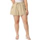 thumbnail image 2 of Women's Plus Size Pants Casual Drawstring Waist Shorts with Front Pokcets Khaki 2X, 2 of 7