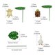 thumbnail image 3 of pstuiky Animales descansando plácidamente, flores y hojas tomando el sol. Adorno decorativo de tortuga con imán., 3 of 9