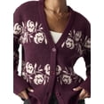 thumbnail image 5 of Mills by Millie Bobby Brown Women's Floral Jaquard Sweater Cardigan, Sizes XXS- XXL, 5 of 8