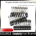 thumbnail image 2 of 10-Piece H-Type Hexagonal Impact Driver Bit Set - D2 Alloy Steel Construction with High Hardness, Strong Magnetism, Anti-Slip Design for Secure Grip, High Density for Durability, Easy Handling, Ideal, 2 of 6