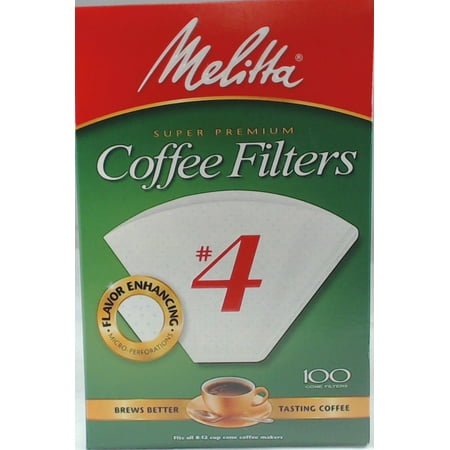624102, #4 Cone Melitta Super Premium Coffee Filters, 100 Count