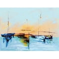 thumbnail image 2 of Chen, Yung Chao  24x19 Gold Ornate Wood Framed with Double Matting Museum Art Print Titled - Sailboat Abstract, 2 of 4