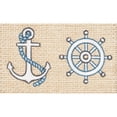 thumbnail image 2 of Authentic Hotel and Spa Turkish Cotton Nautical Embroidered Teal Blue 2-piece Towel Hand Set, 2 of 2