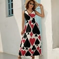 thumbnail image 5 of Casino Fun Dress Summer Street Style Bohemia Long Dresses Female Sleeveless Printed Maxi Dress, 5 of 9