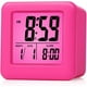 thumbnail image 1 of Reloj despertador digital de viaje fácil de configurar, función de repetición, luz nocturna suave, pantalla grande que muestra la hora, el mes, la fecha y la alarma (rosa), 1 of 5