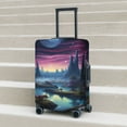 thumbnail image 6 of Susaid Fantasy Landscape Starry Night Print Elastic Washable Suitcase Cover with Hidden Zipper, Fits 18-32 Inch Luggage for Protection During Travel-Medium, 6 of 7