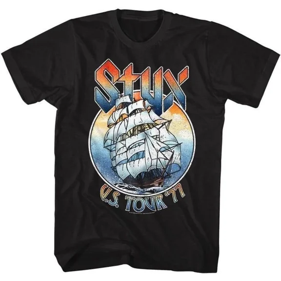 Rare Styx Band On Tour 77 Collection Unisex T-shirt For Fan