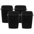 thumbnail image 7 of 18 Gallon Trash Can, Commercial Plastic Wastebasket, Black Garbage Can Container Bins for Bedroom/Bathroom/Office, 26.7 Inch Tall (Set of 4), 7 of 7