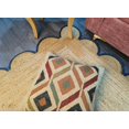 thumbnail image 3 of Hand Woven Farmhouse Jute Area Scalloped Rug Natural Scallop Pattern Jute Bohemian Base Navy Trim Rug (Navy, 10'x14'), 3 of 7