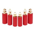 thumbnail image 5 of 6 PCs Cylinder Pedestal Stands, Metal Display Pedestal Stands, Metal Display Stands for Wedding Birthday Party Decor (Red), 5 of 9