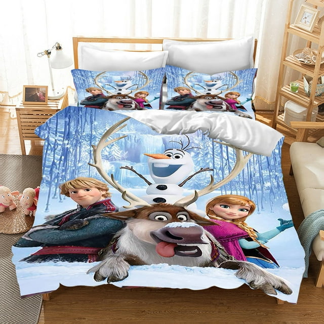 Frozen 3D Children'S Bedding Set Duvet Cover Set kingTwin Size Bedding Sets Universal, Suitable For Children And Adults