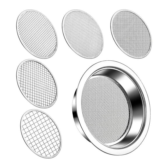 Soil Sifter Garden Tools Soil Sieve Stainless Steel Sieve Set, With 5 Mesh Sieve Pans-1, 3, 6, 9, 12mm Sieve for Dirt, Sand, Rock, Compost