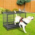 thumbnail image 2 of Pefilos 36" Heavy Duty Dog Cage Crate Kennel Metal Escape Proof Kennel, Dog Crate for Large Dogs, Rabbit Hutch with Tray, Gray, 2 of 14