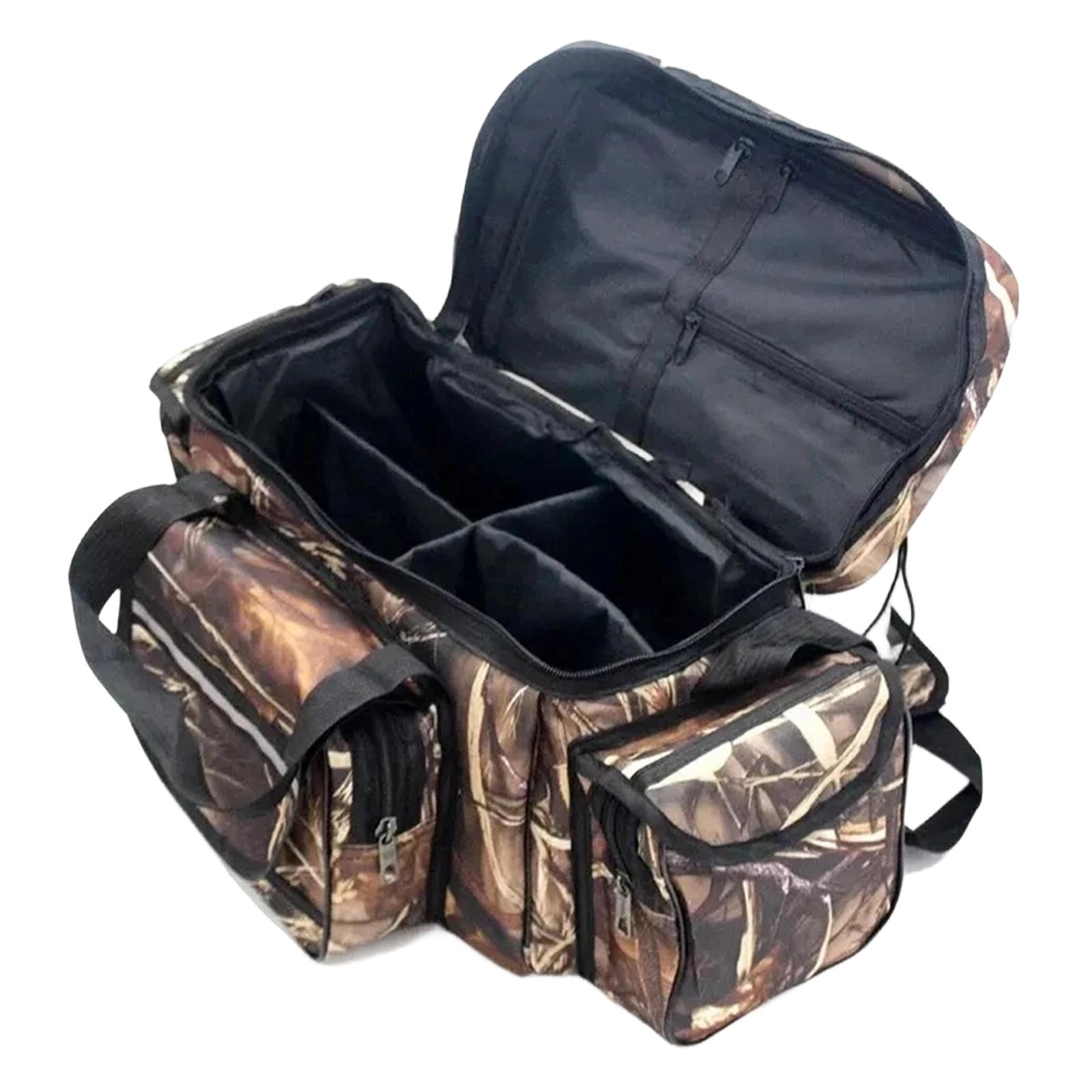 Wswqop Fishing Bag Carry Case Multipurpose Organizer Fishing Pole Reel Gear Storage Bag