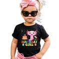 thumbnail image 2 of Axolotl Birthday Girl Shirt Matching Family Party Tees for Girls, Mom & Dad - Sold Individually Black Shirt 5-6, 2 of 8