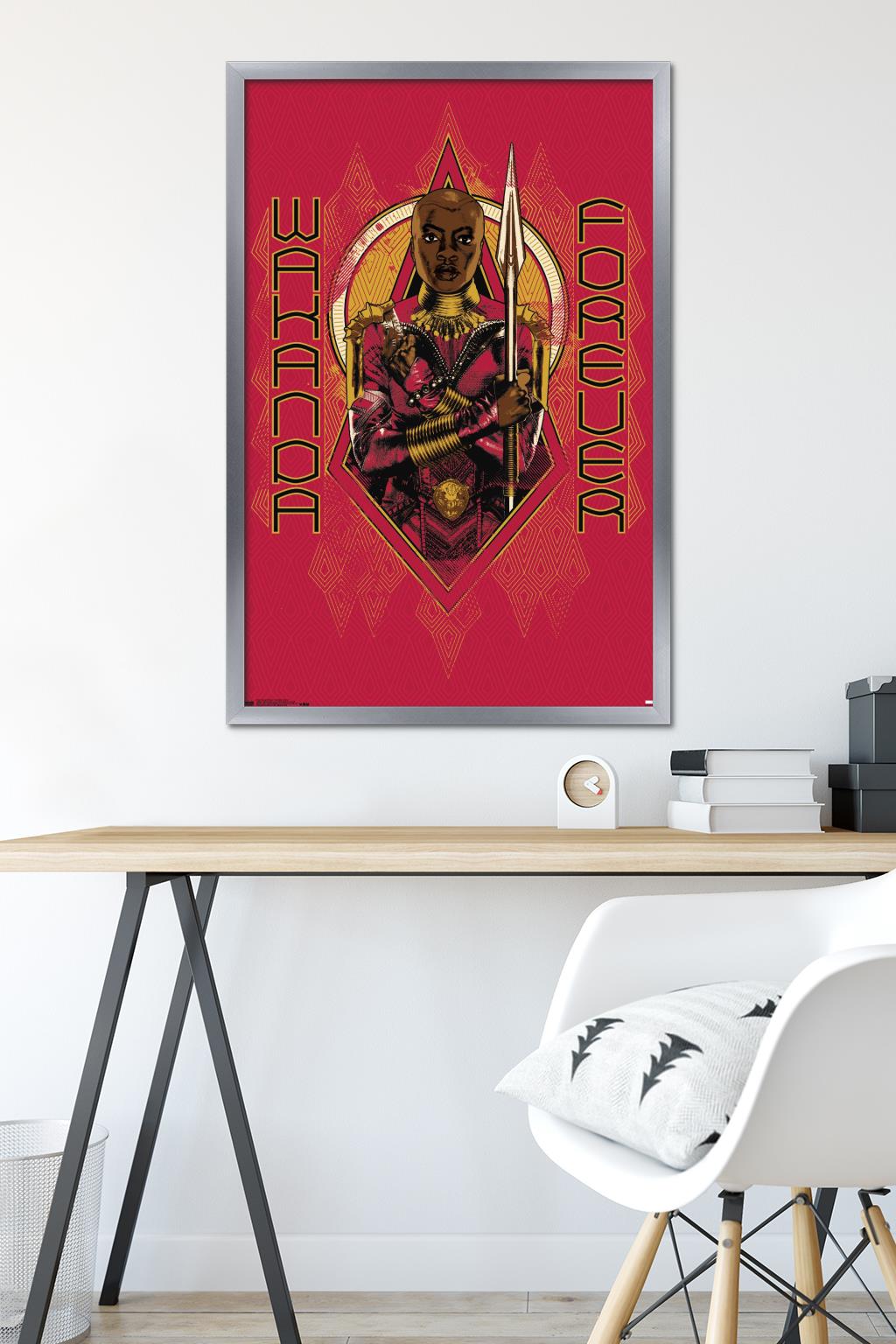 Marvel Cinematic Universe - Black Panther - Wakanda Forever Wall Poster, 22.375" x 34", Framed