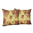 thumbnail image 6 of Ambesonne Rose Throw Pillow Cover 2 Pack, Victorian Style Pattern, 16", Cream Pink Green, 6 of 6
