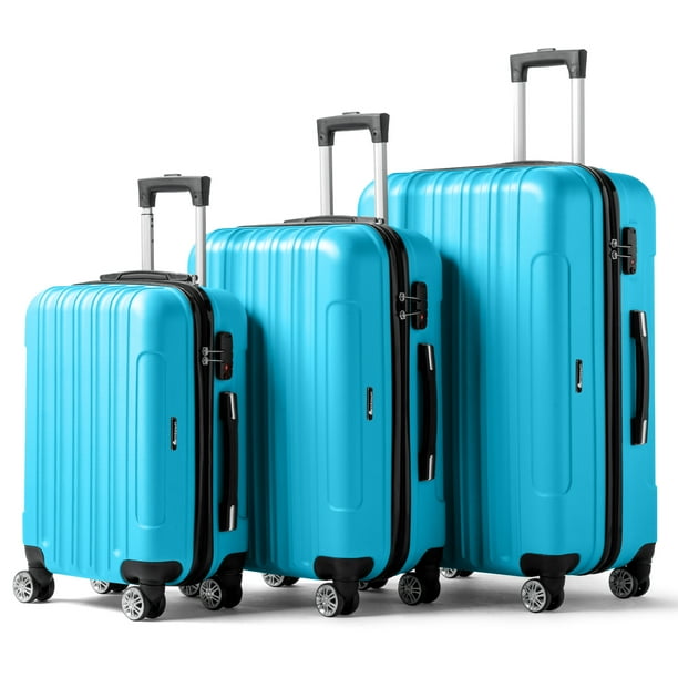 Zimtown 3 Piece Nested Spinner Suitcase Luggage Set With TSA Lock