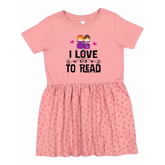 Inktastic I Love to Read Girls Toddler Dress