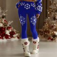 thumbnail image 2 of Outfmvch Christmas Leggings Pattern Leggings for Women Snowflake Leggings High Waisted Cargo Pants Cargo Pants Women Barrel Pants Wide Leg Sweat Pants Blue L, 2 of 4