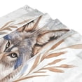 thumbnail image 3 of Leaves Blue Flowers Watercolor Wolf Shower Curtains with 12 Hooks Waterproof Bathroom Decor 66" x 72", 3 of 6